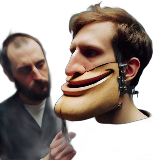face, mask, staff, crown, concept art, photorealistic, 3d render, oil painting transparent PNG cut-out