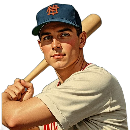 photorealistic, early, baseball, card transparent PNG cut-out