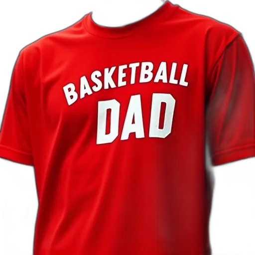 red, shirt, white, text transparent PNG cut-out