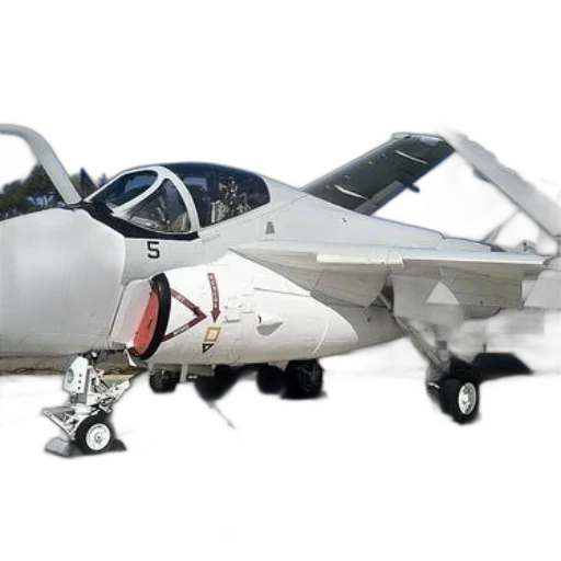 3d render, white, military, aircraft, number, nose, sits, concrete transparent PNG cut-out