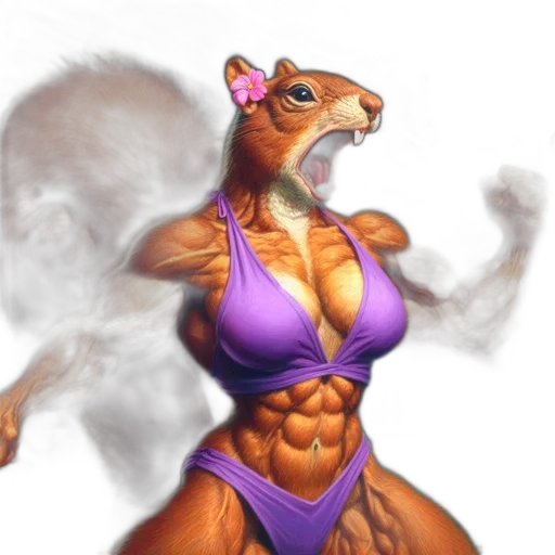 dragon, animal, concept art, fantasy art, photorealistic, 3d render, anthropomorphic, squirrel transparent PNG cut-out