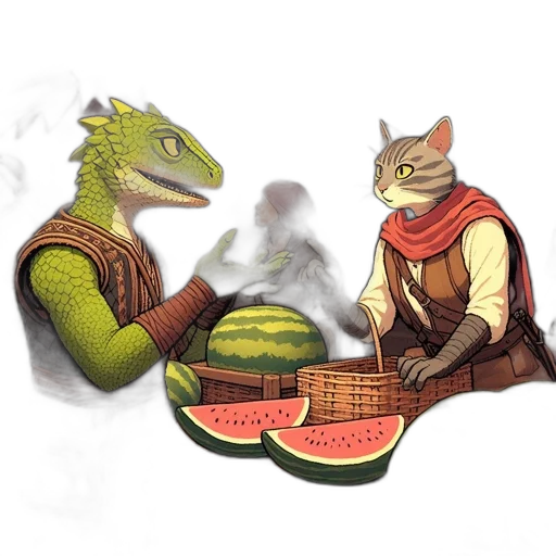 dragon, food, mask, concept art, fantasy art, pixel art, watercolor, fire transparent PNG cut-out