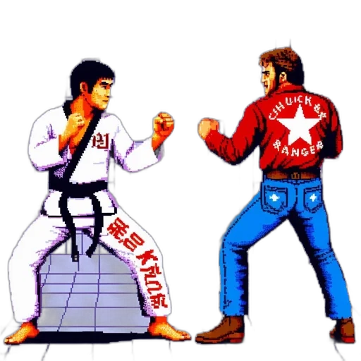 jacket, pixel art, concept art, comic book art, cartoon, outer space, two, characters transparent PNG cut-out