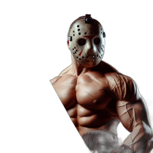 mask, creature, 3d render, concept art, photorealistic, comic book art, muscular, figure transparent PNG cut-out