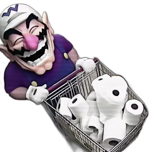 mask, 3d render, waluigi, iconic, nintendo, character, depicted, shopping transparent PNG cut-out