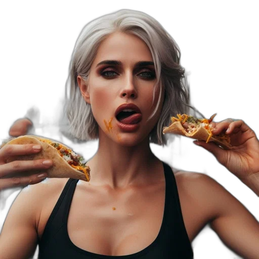 food, face, photorealistic, concept art, pixel art, fantasy art, urban, scene transparent PNG cut-out