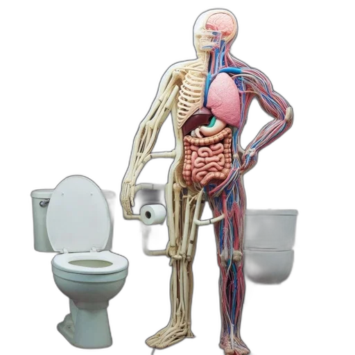 life-sized, human, anatomy, model, highlights, musculoskeletal, structure, along transparent PNG cut-out