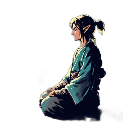 staff, concept art, comic book art, anime, fantasy art, rain, blue, green transparent PNG cut-out