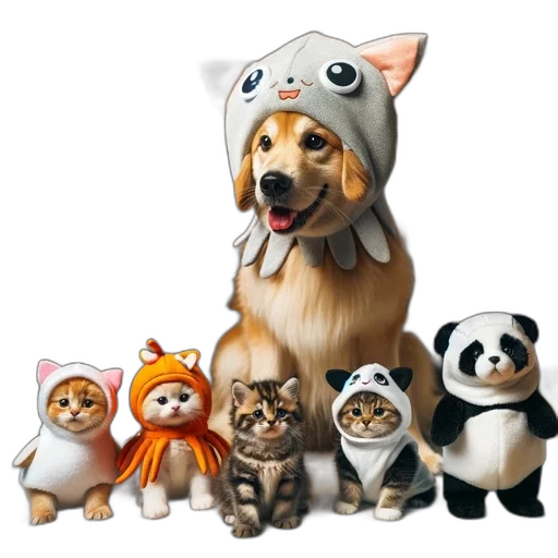 animal, staff, concept art, 3d render, photorealistic, oil painting, golden, retriever transparent PNG cut-out