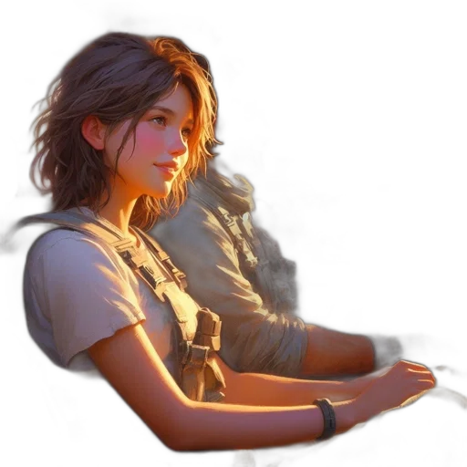 jewelry, face, staff, concept art, photorealistic, fantasy art, pixel art, sunset transparent PNG cut-out