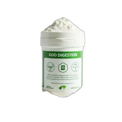 food, white, container, green, label, filled, powder, reads transparent PNG cut-out