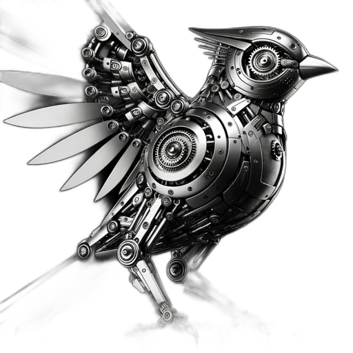 weapon, robot, sword, animal, concept art, fantasy art, 3d render, cyberpunk transparent PNG cut-out
