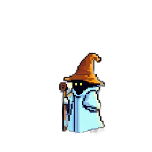 bottle, hat, staff, weapon, pixel art, concept art, fantasy art, 3d render transparent PNG cut-out