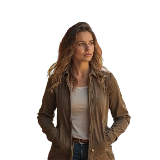 jacket, staff, dress, jewelry transparent PNG cut-out
