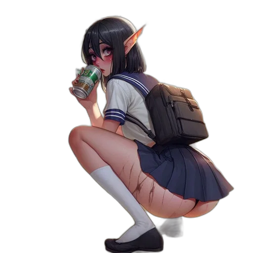 bottle, creature, weapon, food, concept art, anime, fantasy art, 3d render transparent PNG cut-out