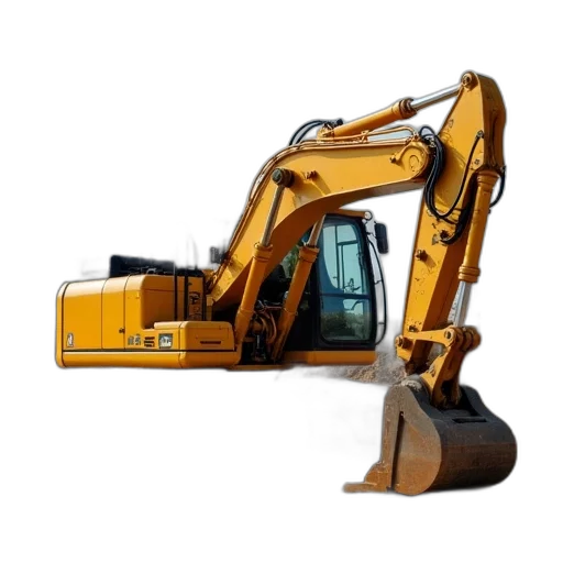robot, 3d render, cater, construction transparent PNG cut-out