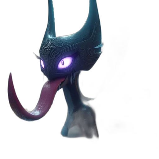 dragon, mask, creature, staff, concept art, fantasy art, 3d render, watercolor transparent PNG cut-out
