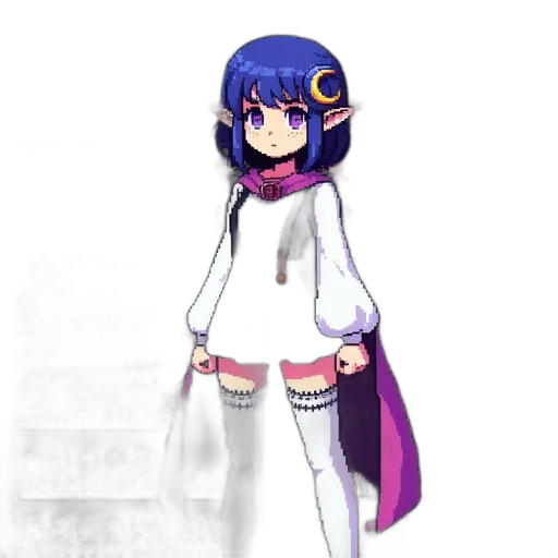 staff, dress, robot, creature, concept art, pixel art, anime, fantasy art transparent PNG cut-out