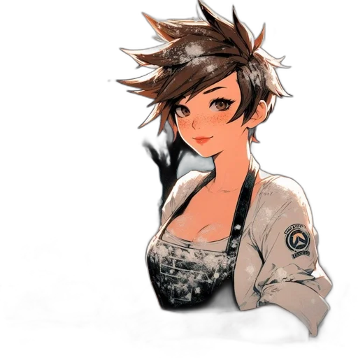 jacket, staff, dress, face, concept art, anime, fantasy art, pixel art transparent PNG cut-out