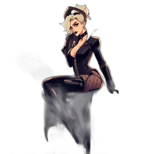 dress, staff, jacket, concept art, fantasy art, comic book art, pixel art, dark transparent PNG cut-out