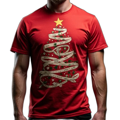 3d render, fault, christmas, shirt transparent PNG cut-out