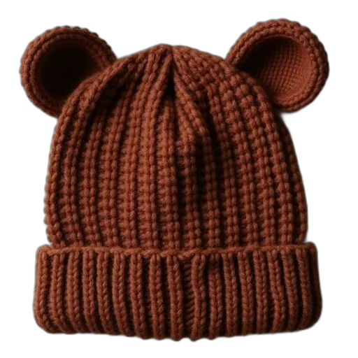 hat, crown, knitted, brown, ear, beanie transparent PNG cut-out