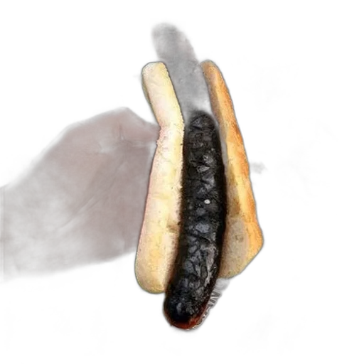 food, animal, staff, weapon, photorealistic, 3d render, fire, burnt transparent PNG cut-out