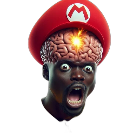 face, hat, crown, mask, concept art, 3d render, pixel art, photorealistic transparent PNG cut-out