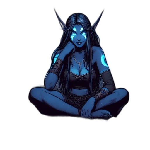 staff, concept art, pixel art, fantasy art, comic book art, neon lights, blue, dark transparent PNG cut-out
