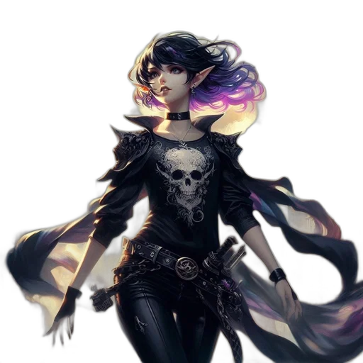 staff, fantasy art, concept art, comic book art, pixel art, dark, monochrome, colorful transparent PNG cut-out