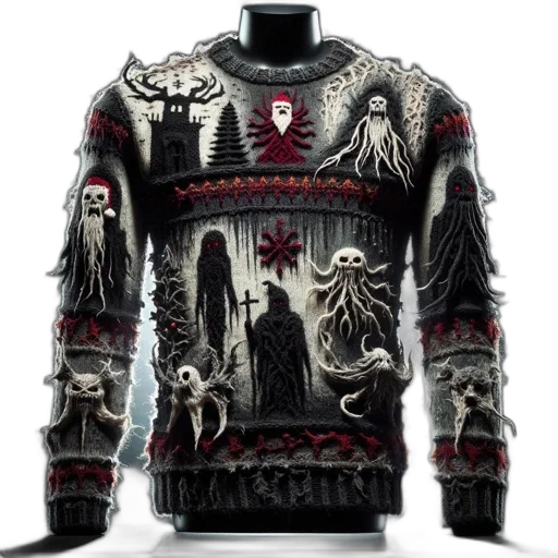 jacket, concept art, dark, intricately, crafted, sweater, featuring, ghostly transparent PNG cut-out