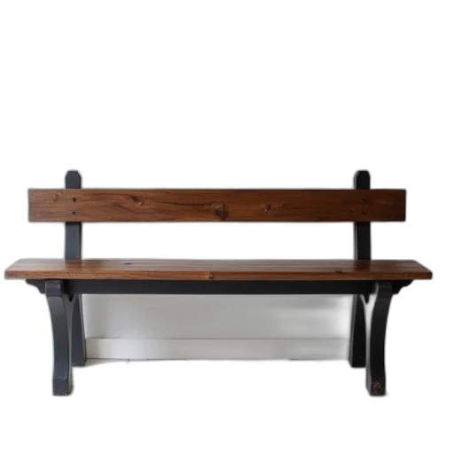 furniture, 3d render, wooden, bench transparent PNG cut-out