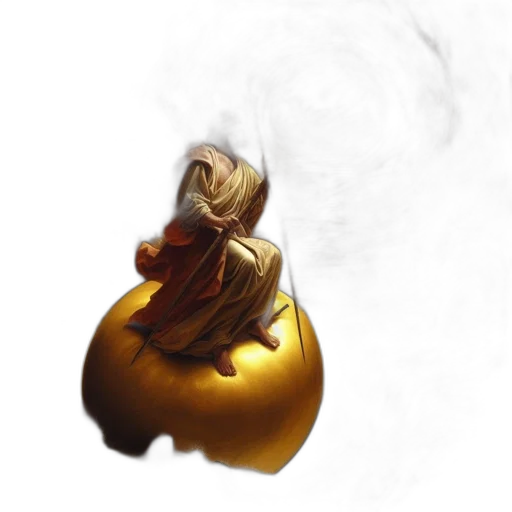 crown, mask, food, hair, concept art, photorealistic, fantasy art, 3d render transparent PNG cut-out