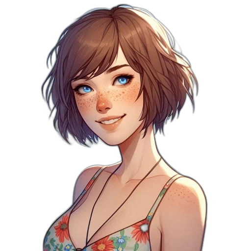 dress, face, concept art, pixel art, fantasy art, watercolor, pastel, blue transparent PNG cut-out