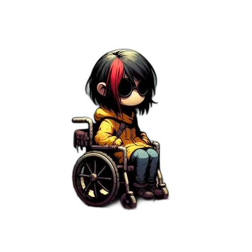 robot, staff, weapon, pixel art, concept art, comic book art, cyberpunk, melancholic transparent PNG cut-out