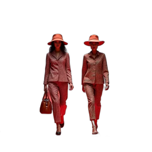 hat, jacket, 3d render, concept art, photorealistic, pixel art, red, earth tones transparent PNG cut-out