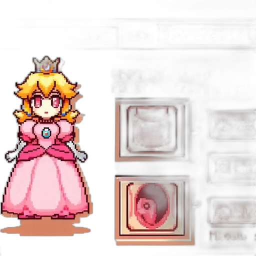 crown, dress, weapon, sword, pixel art, concept art, 3d render, watercolor transparent PNG cut-out