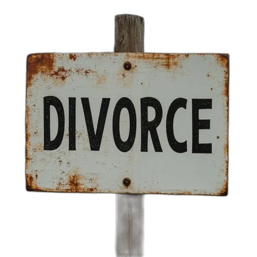 sign, word, divorce transparent PNG cut-out