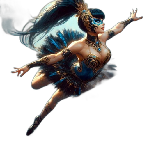 dress, fantasy art, concept art, comic book art, pixel art, blue, dark, aerialist transparent PNG cut-out