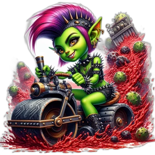 concept art, fantasy art, comic book art, cartoon, fantastical, creature, likely, goblin transparent PNG cut-out