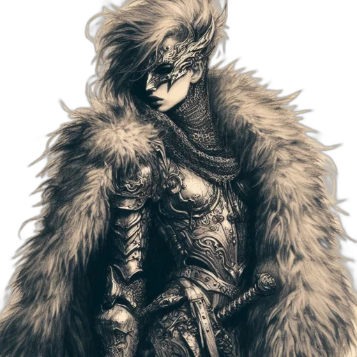 jacket, animal, dragon, sword, fantasy art, concept art, watercolor, comic book art transparent PNG cut-out