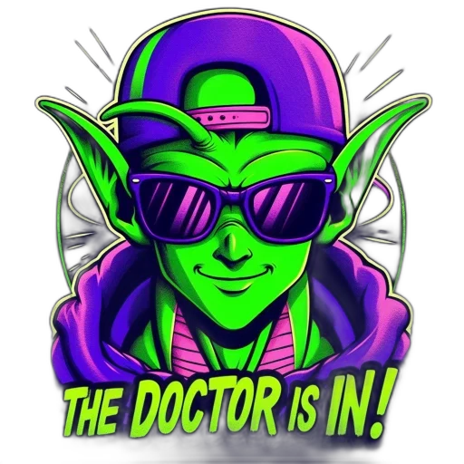 cartoon, comic book art, pixel art, vaporwave, neon, animated, figure, green transparent PNG cut-out