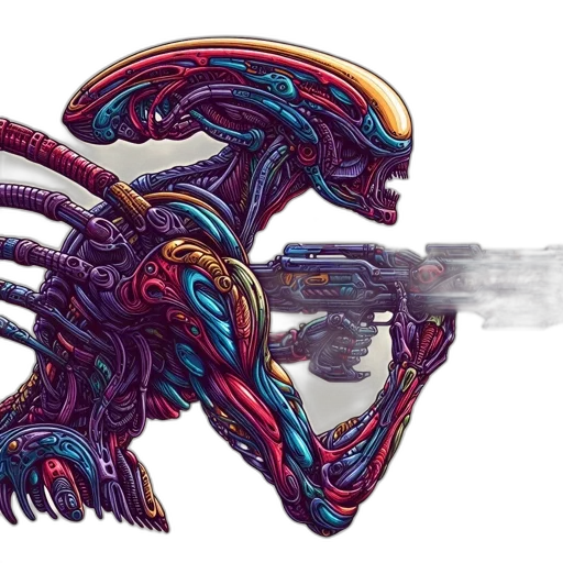 weapon, dragon, creature, sword, concept art, cyberpunk, fantasy art, pixel art transparent PNG cut-out