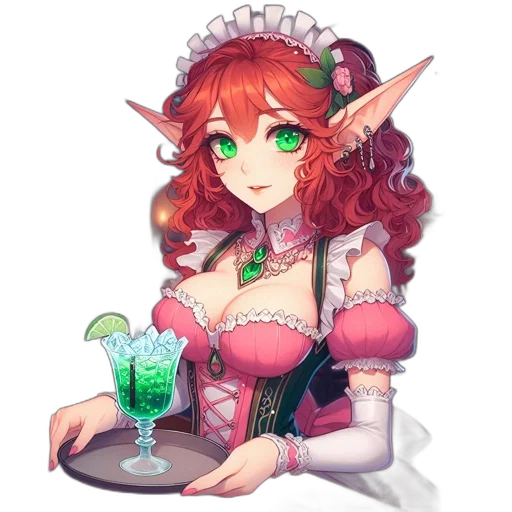 staff, dress, dragon, food, fantasy art, pixel art, concept art, anime transparent PNG cut-out