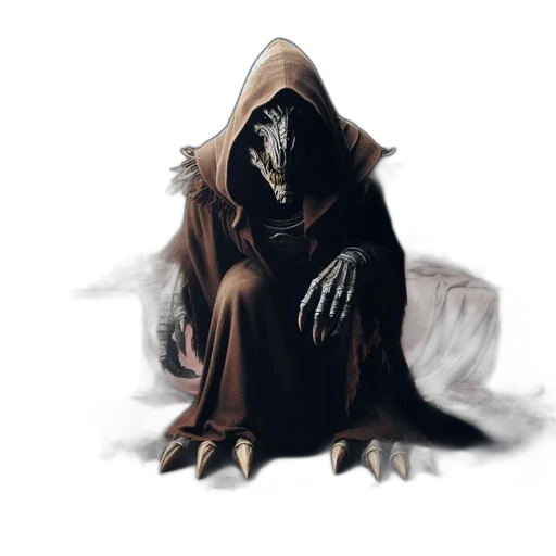 mask, creature, jacket, face, concept art, fantasy art, pixel art, comic book art transparent PNG cut-out