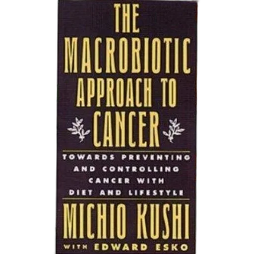 macrobiotic, approach, cancer, book, cover, featuring, black, background transparent PNG cut-out