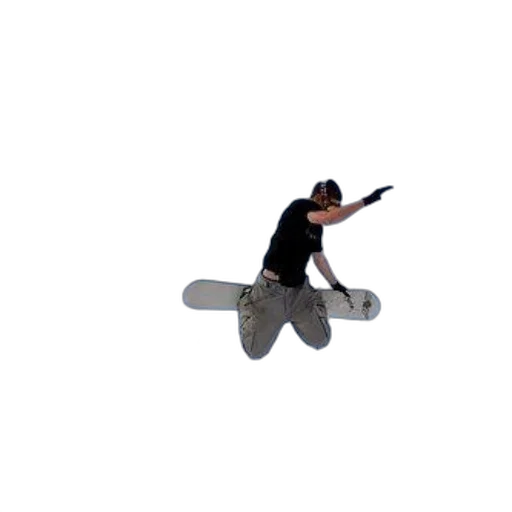 staff, 3d render, pixel art, photorealistic, outer space, snowboarder, mid-air, against transparent PNG cut-out