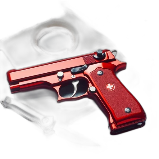 weapon, 3d render, tableau, displays, stack, usd, bills, silver transparent PNG cut-out