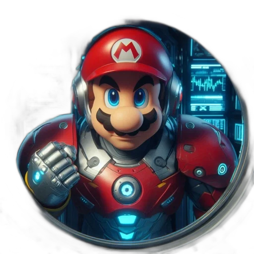 robot, face, hat, mask, concept art, 3d render, pixel art, comic book art transparent PNG cut-out