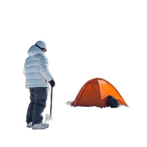 jacket, umbrella, staff, 3d render, concept art, snow, group, people transparent PNG cut-out